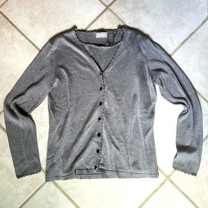 Sparkly grey cardigan & tank!